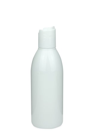 200 ml PET-Flasche weiß, Ø 50,4 mm, Disc-Top-Verschluss weiß