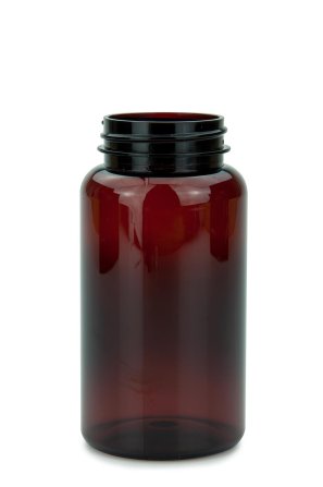200 ml PET-Packer Schraubdose braun (45/400) – ohne Verschluss