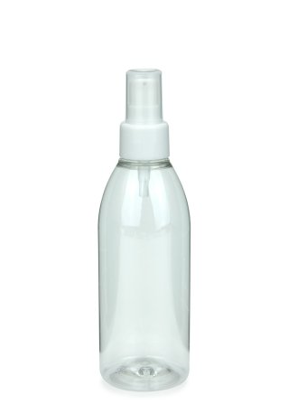 200 ml PET-Flasche transparent, Ø 50,4 mm, Lotionpumpe weiß