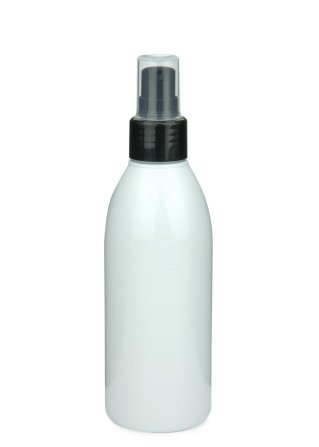 200 ml PET-Flasche weiß, Ø 50,4 mm, Lotionpumpe schwarz