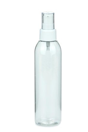 200 ml PET-Flasche transparent, Ø 45,8 mm, Lotionpumpe weiß