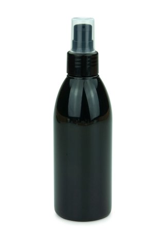 200 ml PET-Flasche schwarz, Ø 50,4 mm, Lotionpumpe schwarz