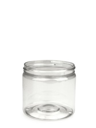 200 ml R-PET-Cylindrical Zylinderdose klar (70/400) – ohne Deckel