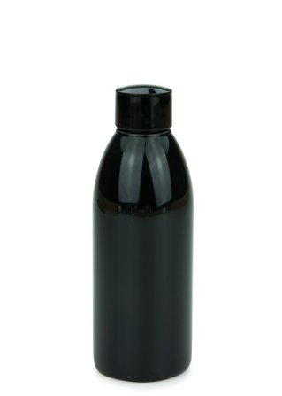 200 ml PET-Flasche schwarz, Ø 50,4 mm, Schraubverschluss schwarz