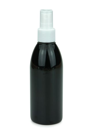 200 ml PET-Flasche schwarz, Ø 50,4 mm, Sprühzerstäuber weiß
