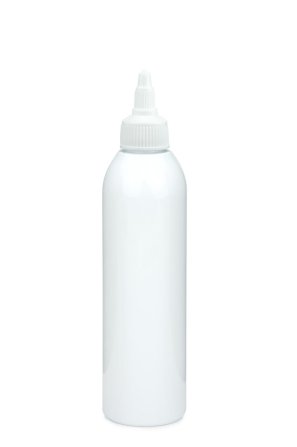 250 ml PET-Dosierflasche weiß, Ø 49,0 mm, On/Off-Verschluss weiß