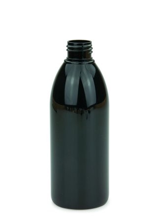 250 ml PET-Flasche schwarz, Ø 54,5 mm, ohne Verschluss