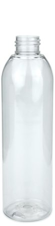 250 ml R-PET-Flasche transparent, Ø 49 mm, ohne Verschluss
