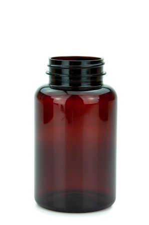 250 ml PET-Packer Schraubdose braun (45/400) – ohne Verschluss