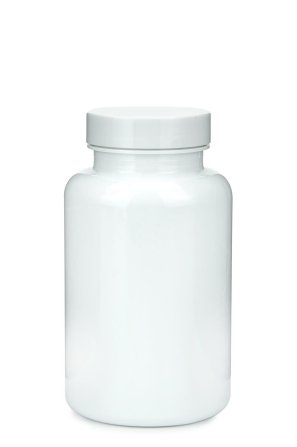 250 ml PET-Packer Schraubdose weiß (45/400) – mit Pressure-Sensitive-Einlage, glänzend