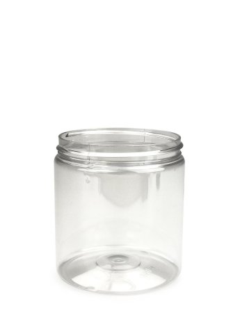 250 ml PET-Cylindrical Zylinderdose klar (70/400) – ohne Deckel