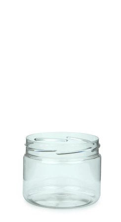 250 ml PET-Weithalstiegel 82 klar, rund (82 RTS) – ohne Deckel