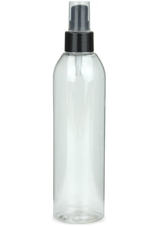 250 ml PET-Flasche transparent, Ø 49,0 mm, Lotionpumpe schwarz