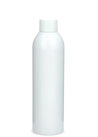 250 ml R-PET-Flasche weiß, Ø 49,0 mm, Schraubverschluss mit Spritzeinsatz weiß