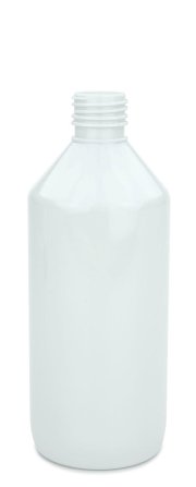 500 ml PET-Flasche Leichtgewicht weiß, Ø 69,5 mm, ohne Verschluss