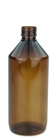 500 ml PET-Flasche Leichtgewicht braun, Ø 69,5 mm, ohne Verschluss
