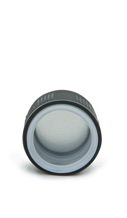 500 ml PET-Laborflasche KISI braun, Ø 69,5 mm, Verschluss schwarz