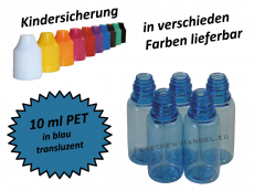10 ml Tropf-Flasche PET in blau ( transluzent )