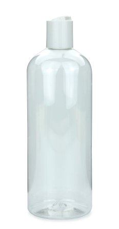 750 ml PET-Flasche transparent, Ø 76,0 mm, Disc-Top-Verschluss weiß