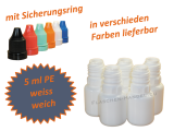 5 ml Tropf-Flasche in weiß - PE Q - Farben frei wählbar