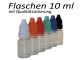 10 ml Tropf-Flasche - PET Q - Farben frei wählbar