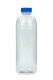 1000 ml PET-Smoothie-Flasche transparent, Ø 81,0 mm, Verschluss blau