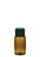 10 ml PET-Mini-Flasche braun, Ø 24,5 mm, Verschluss schwarz