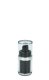 15 ml Airless Spender - Lusso - schwarz, Kopf schwarz/silber, Kappe klar