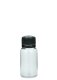 15 ml PET-Mini-Flasche transparent, Ø 25,5 mm, Verschluss schwarz