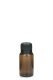 15 ml PET-Mini-Flasche braun, Ø 25,5 mm, Verschluss schwarz