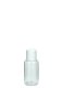 25 ml PET-Flasche transparent, Ø 28,5 mm, Schraubverschluss (Mini-Gewinde) weiß