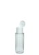30 ml PET-Flasche transparent, Ø 26,5 mm, Klappverschluss weiß