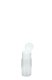 30 ml PETG-Flasche transparent, Ø 29,5 mm, Klappverschluss, Softline matt weiß