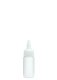 30 ml PETG-Dosierflasche weiß, Ø 29,5 mm, On/Off-Verschluss weiß