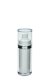 30 ml Airless Spender - Lusso - weiß, Kopf weiß/silber, Kappe klar