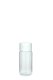 30 ml PETG-Flasche transparent, Ø 29,5 mm, Schraubverschluss mit Spritzeinsatz weiß