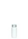 30 ml PETG-Flasche weiß, Ø 29,5 mm, Alu-Schraubkappe weiß