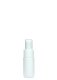30 ml PETG-Flasche weiß, Ø 29,5 mm, Sprühzerstäuber weiß, glatt