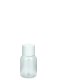 35 ml PET-Flasche transparent, Ø 34,0 mm, doppelwandiger Verschluss, kantig weiß
