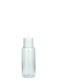 35 ml PET-Flasche transparent, Ø 28,5 mm, Schraubverschluss (Mini-Gewinde) weiß