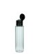40 ml PET-Flasche transparent, Ø 26,3 mm, Klappverschluss schwarz