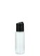 50 ml PETG-Flasche transparent, Ø 32,0 mm, Disc-Top-Verschluss schwarz