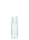 50 ml PETG-Flasche transparent, Ø 32,0 mm, Disc-Top-Verschluss weiß