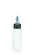 50 ml PETG-Dosierflasche weiß, Ø 32,0 mm, On/Off-Verschluss (schwarz/transparent)