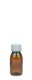 50 ml PET-Laborflasche Standard braun, Ø 38,0 mm, Verschluss weiß