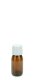 50 ml PET-Laborflasche Ausgießer braun, Ø 38,0 mm, Verschluss weiß