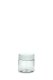 50 ml PET-Minitiegel klar (43 RTS) – Deckel weiß, glänzend, Dichtkonus