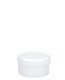 50 ml PP-Cremetiegel weiß, flach – Deckel weiß