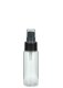 50 ml PETG-Flasche transparent, Ø 32,0 mm, Lotionpumpe schwarz
