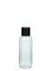 50 ml PET-Flasche transparent, Ø 31,5 mm, Schraubverschluss (Mini-Gewinde) schwarz